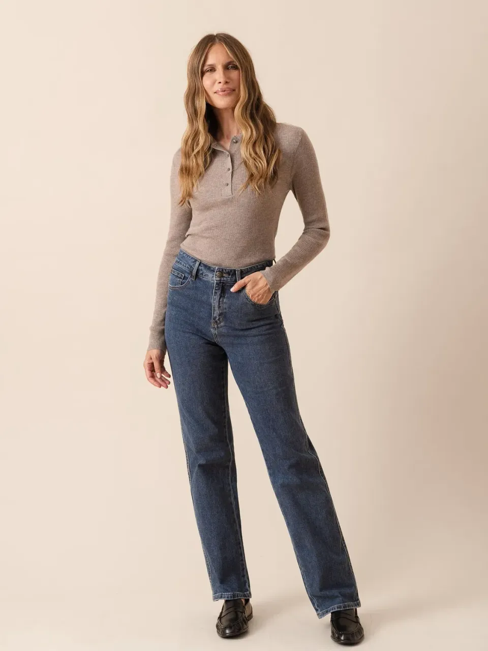 Oraije Kendall jeans dritti lunghi blu scuro