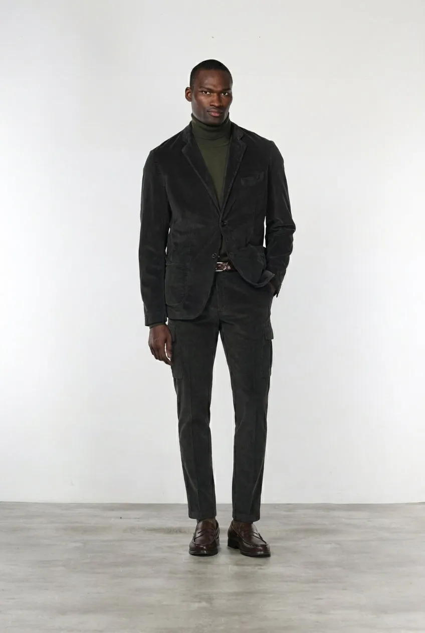 Mason's Tiziano blazer uomo marrone velluto regular