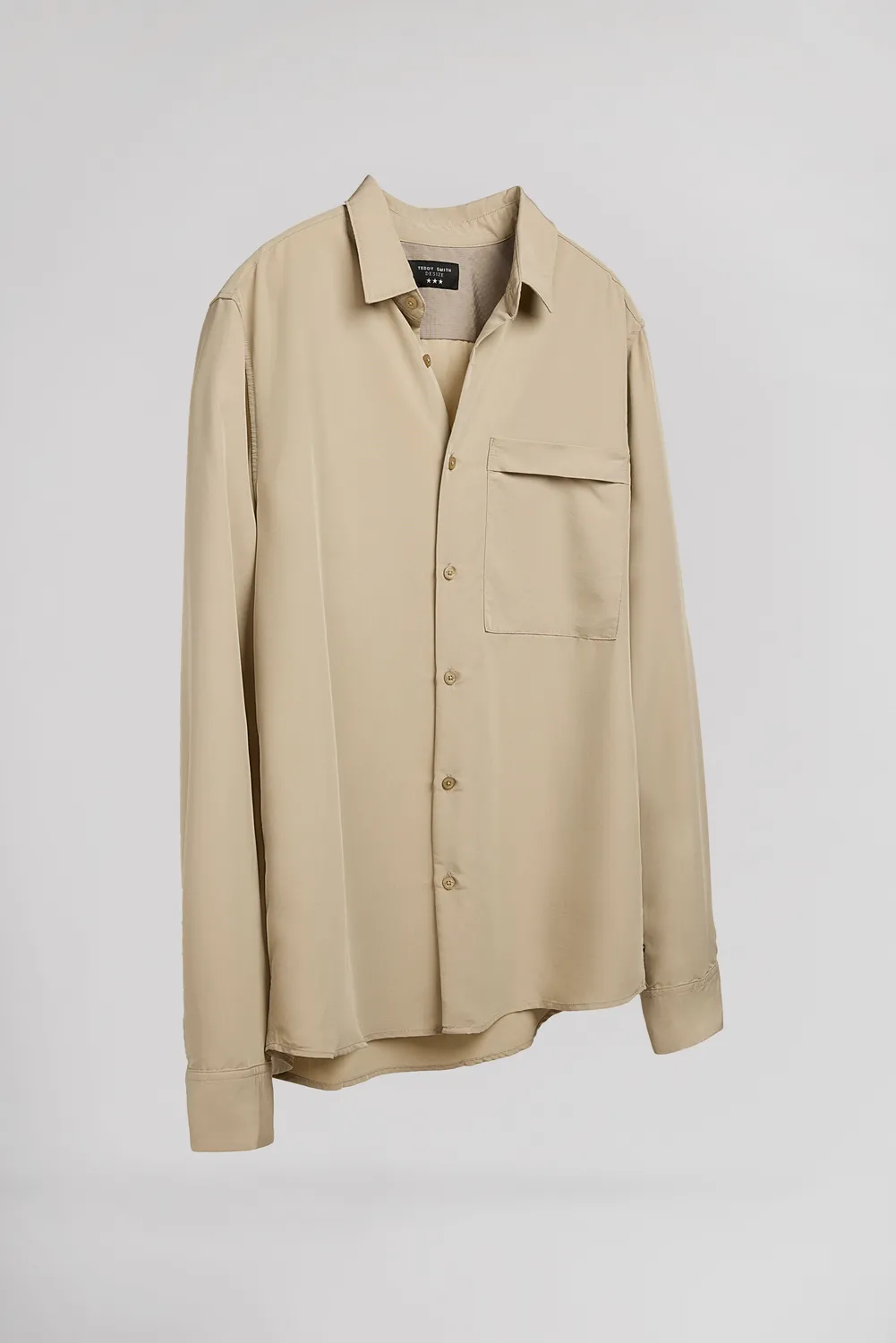 Teddy Smith C-Willfried ML camicia beige uomo