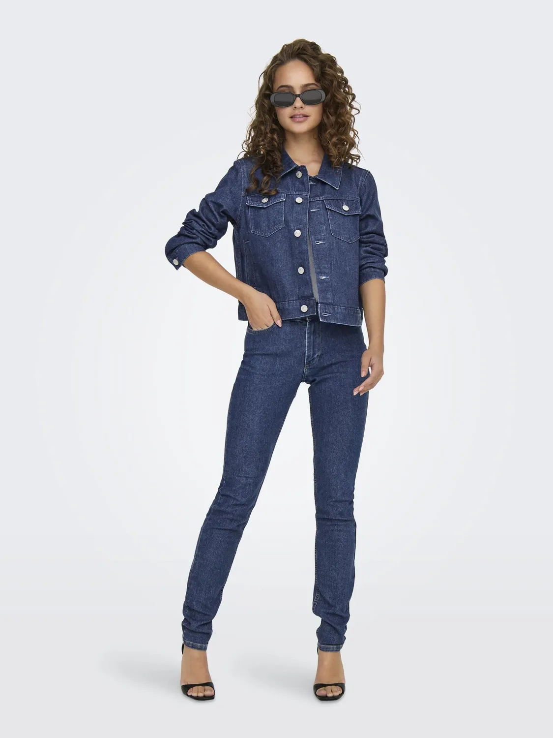 ONLY Onlrillo giacca jeans M blu scuro donna