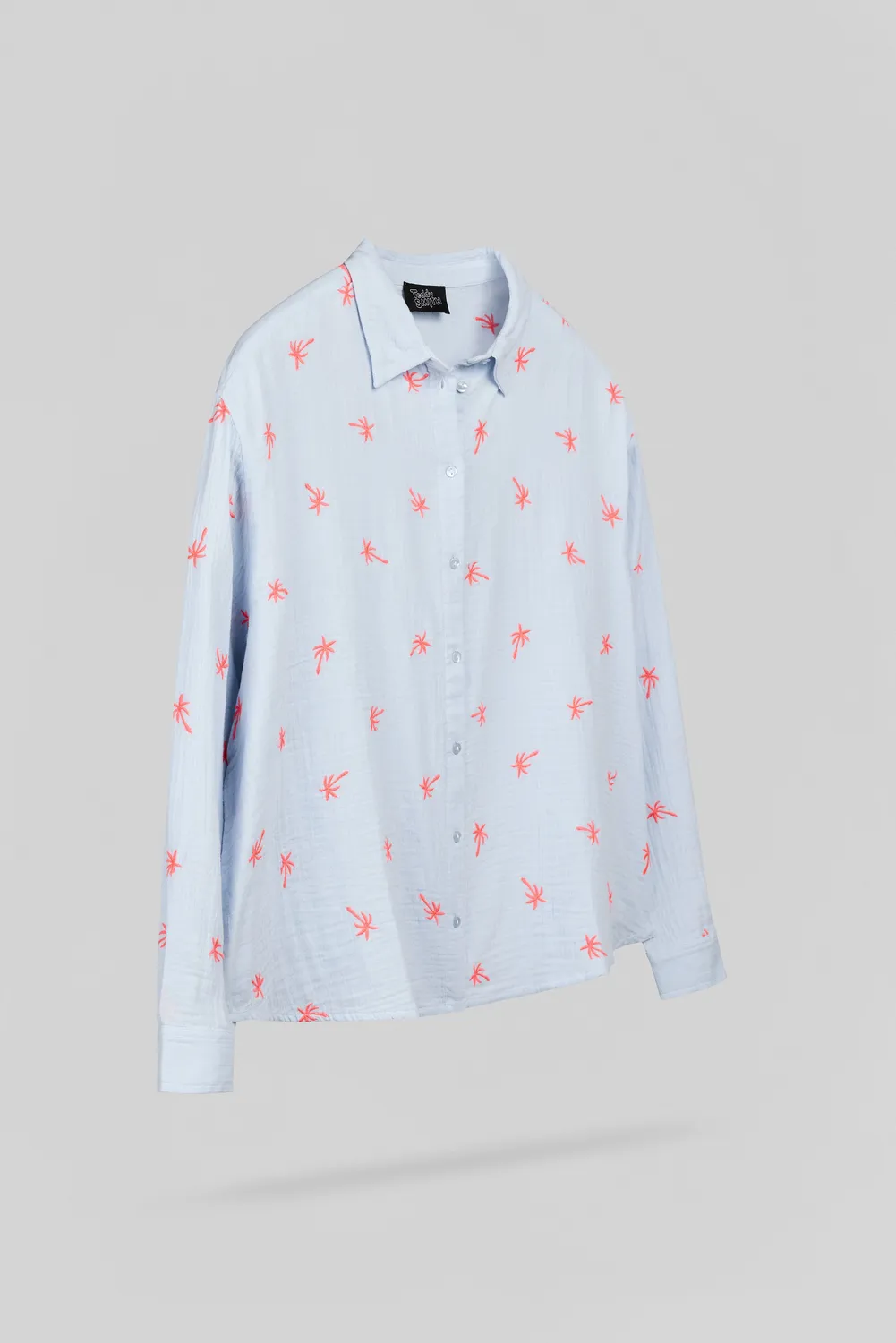 Teddy Smith C-Livana ML camicia azzurra palme donna