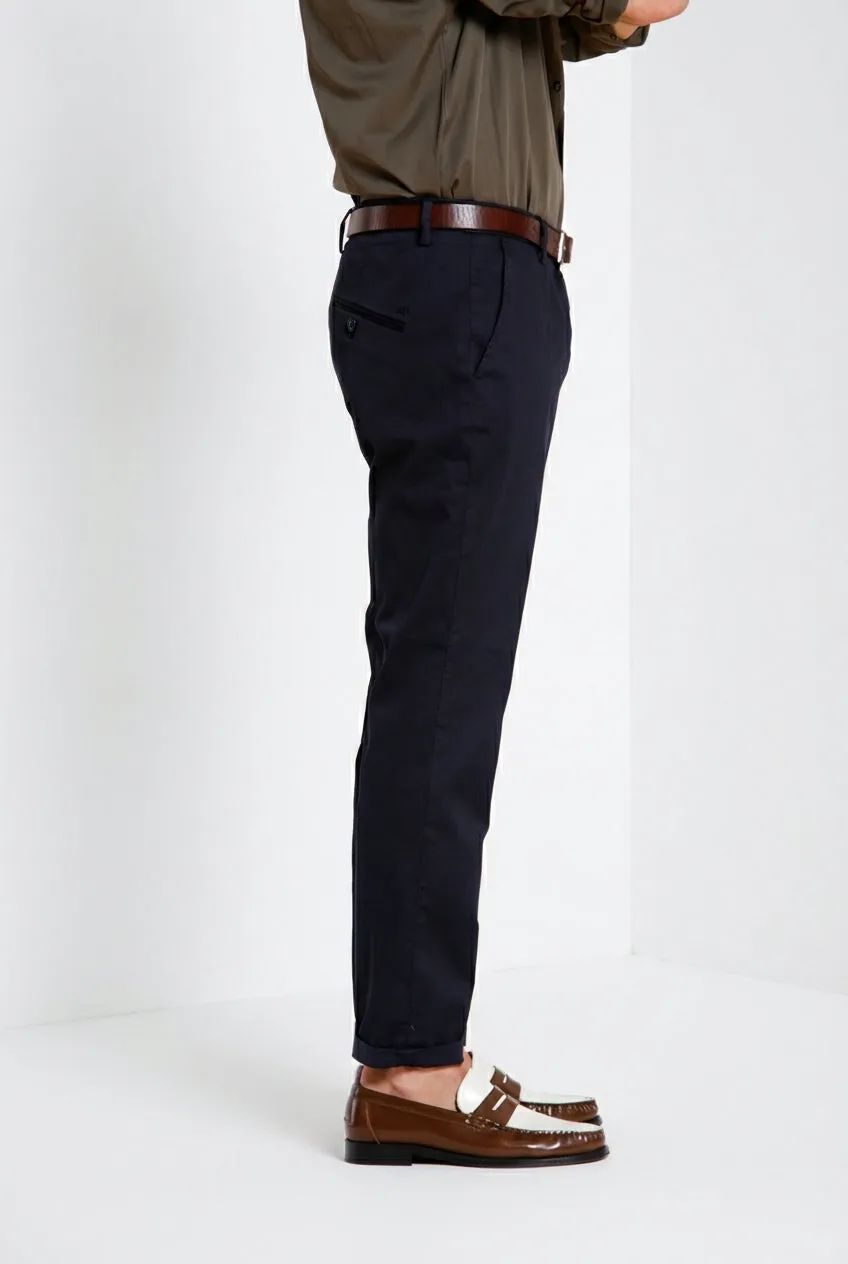 Mason's Osaka pantalone chino uomo carrot blu notte