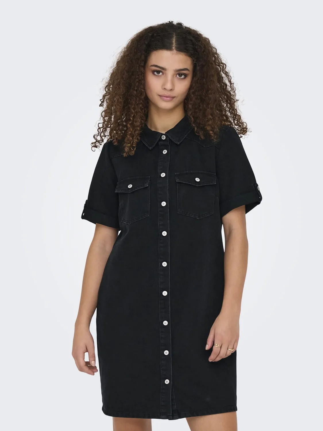 Only Onllisa vestito corto denim donna blu
