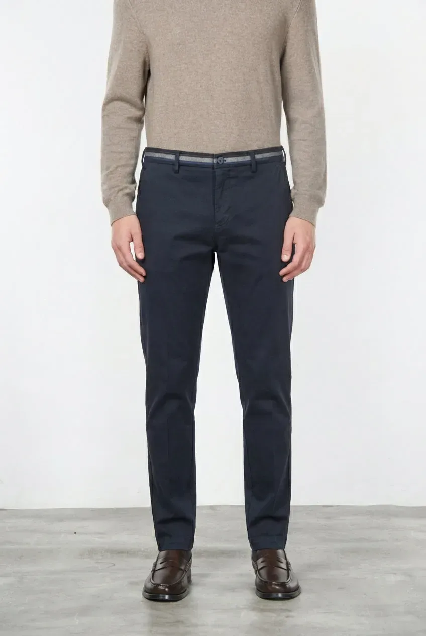 Mason's Torino Winter chino uomo blu notte slim