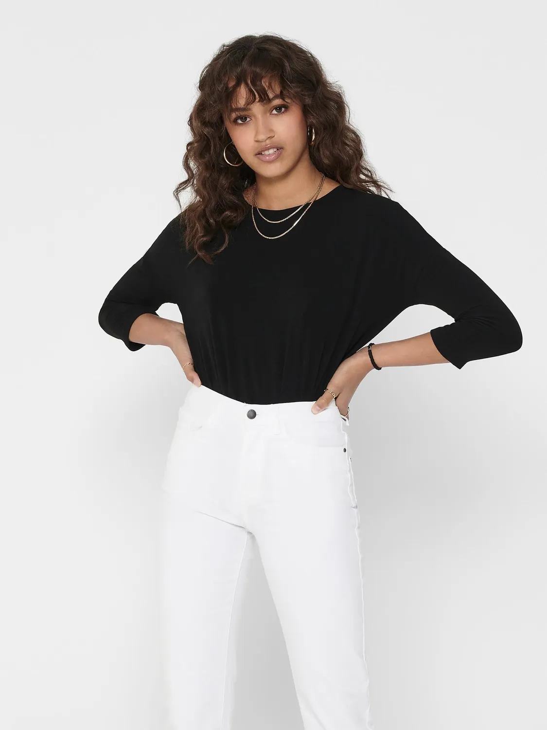 ONLY Onlglamour maglione donna manica 3/4 nero