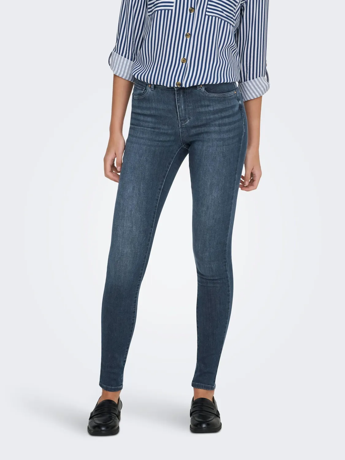 ONLY Bj777 pantaloni donna XL/32L blue black denim