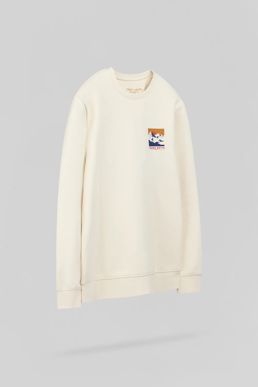 Teddy Smith S-Mountain RC felpa uomo cream girocollo
