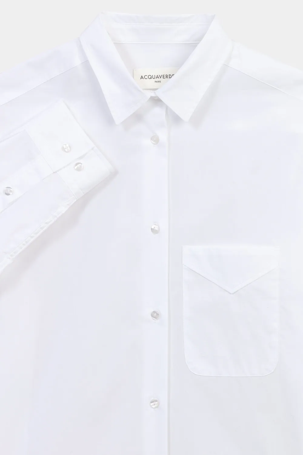 acquaverde Boy Shirt camicia White popeline cotone