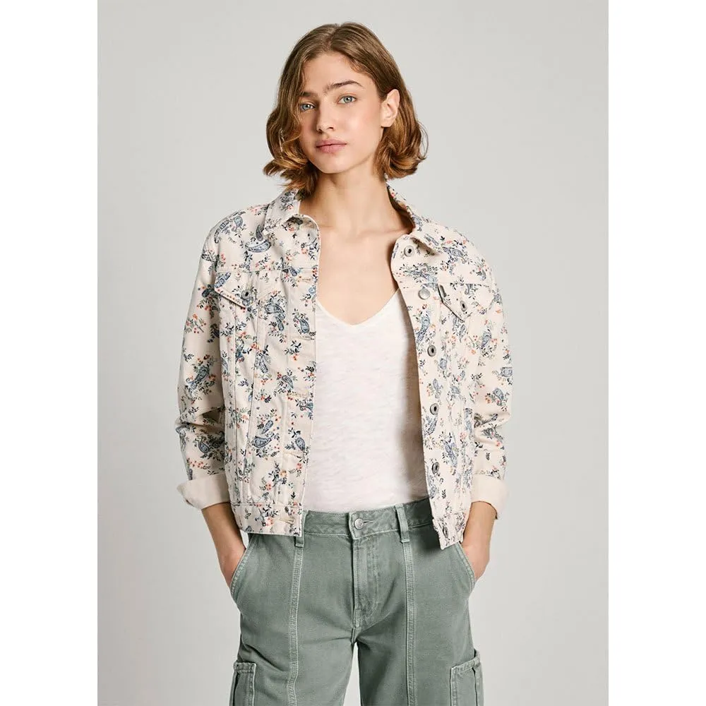 Pepe Jeans Giacca Jeans Donna XXS Motivo Floreale