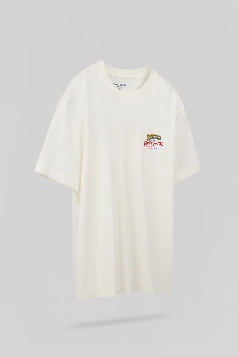 Teddy Smith T-Breakfast t-shirt uomo bianca stampa diner