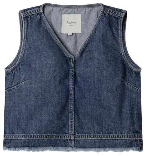 Pepe Jeans Kitty Frayed Camicia Denim 12 Anni Blu Medio