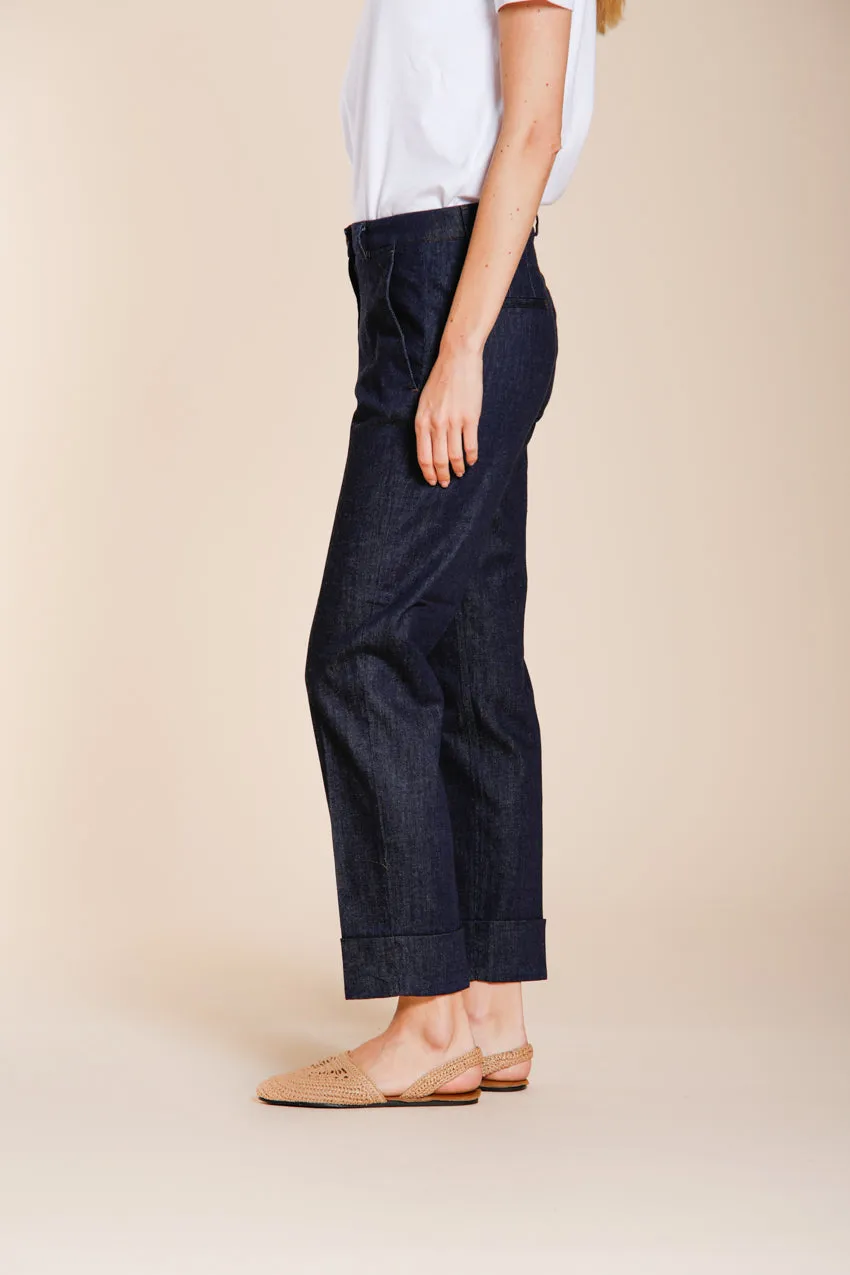 Mason's New York Carrot chino donna denim blu navy carrot