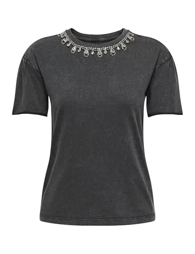ONLY Onlozias Life S/S Chain Top Jrs top nero