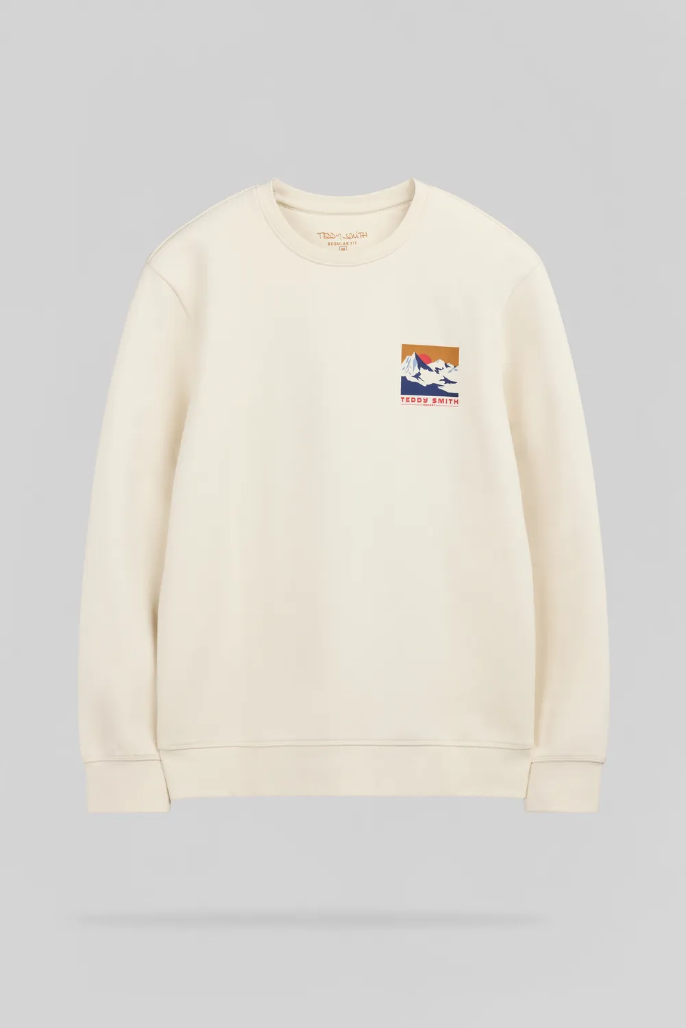 Teddy Smith S-Mountain RC felpa uomo cream girocollo