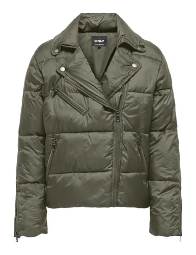 ONLY Onlvanilla Biker Giacca Imbottita Donna L Nera