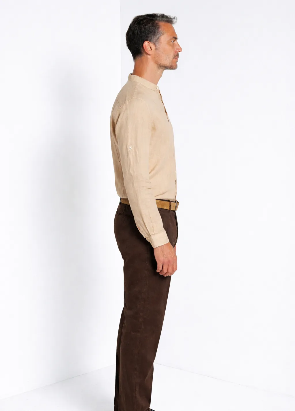 Mason’s Porto camicia uomo lino sabbia
