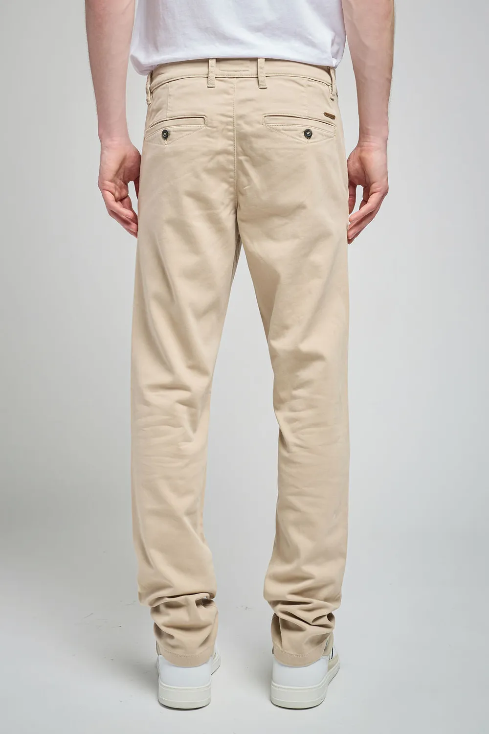 Teddy Smith Pallas Chino pantaloni chino slim beige elastico