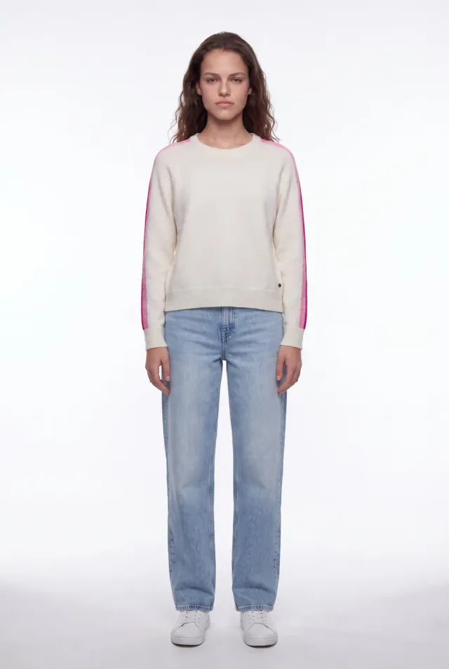Teddy Smith P-Nana Middle White pull bianco donna