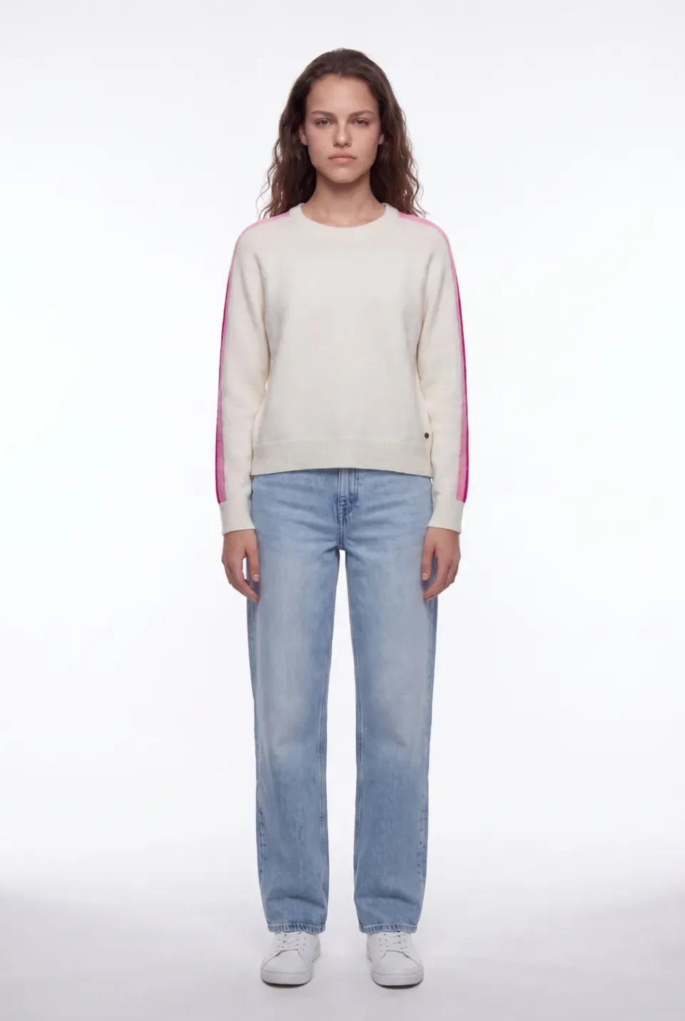 Teddy Smith P-Nana Middle White pull bianco donna