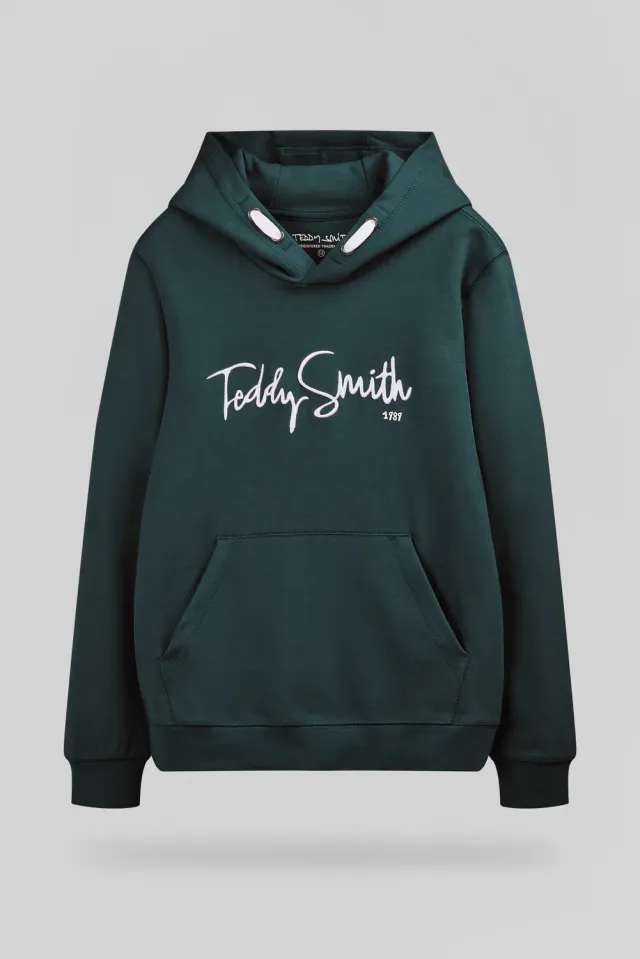 Teddy Smith S-Evry Hoody JR felpa cappuccio verde pino
