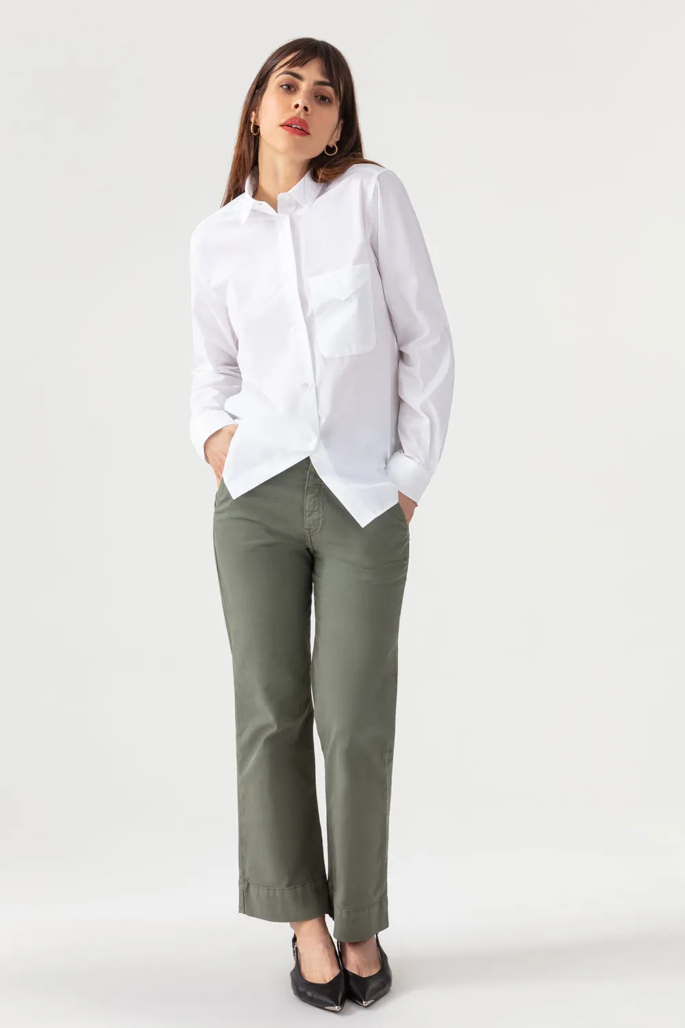 acquaverde Boy Shirt camicia White popeline cotone