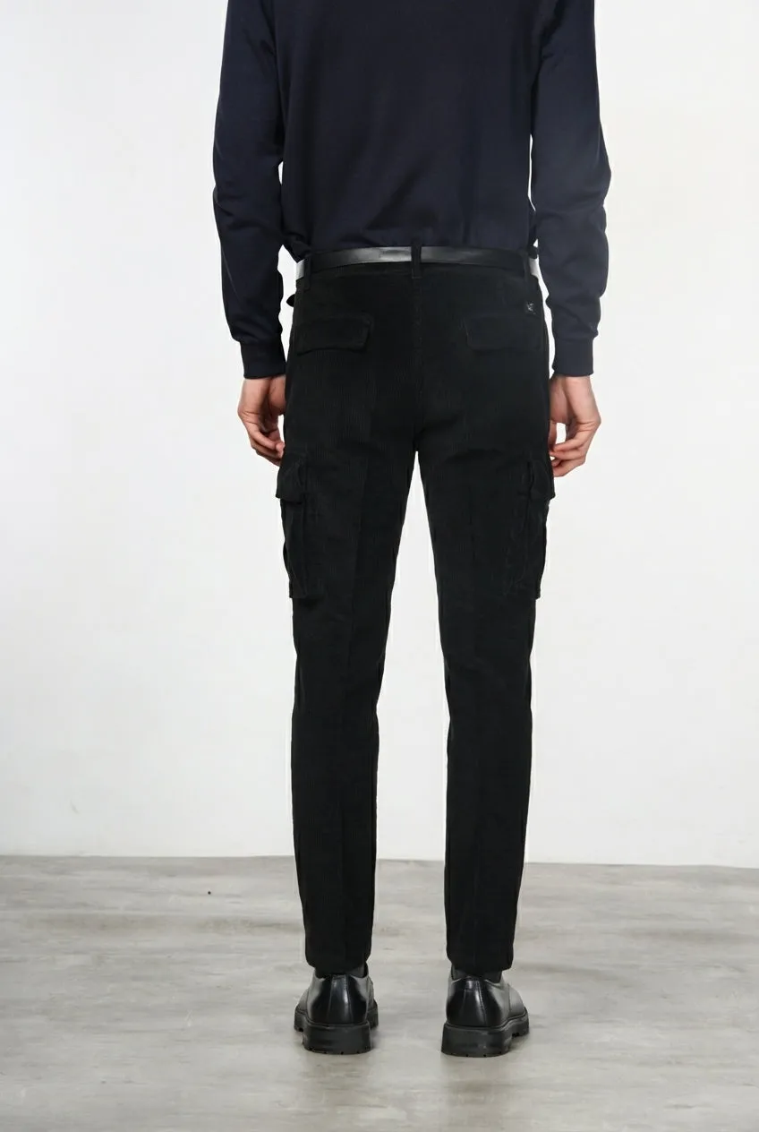 Mason's Chile cargo uomo nero velluto extra slim
