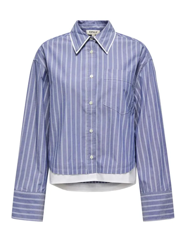Only Onlblanca Life camicia donna manica lunga M