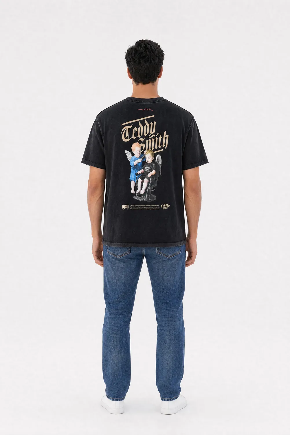Teddy Smith T-Angel MC t-shirt nera loose fit