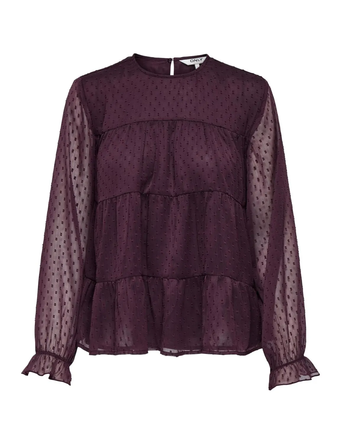 ONLY Onleliza Life LS Dobby Top Wvn camicia donna M