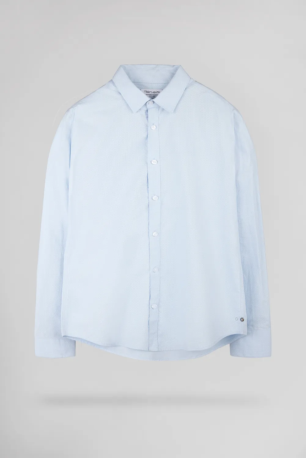 Teddy Smith Carton camicia uomo pastel blue microfloral