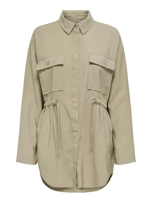 ONLY Onlnadine Giacca White Pepper con coulisse