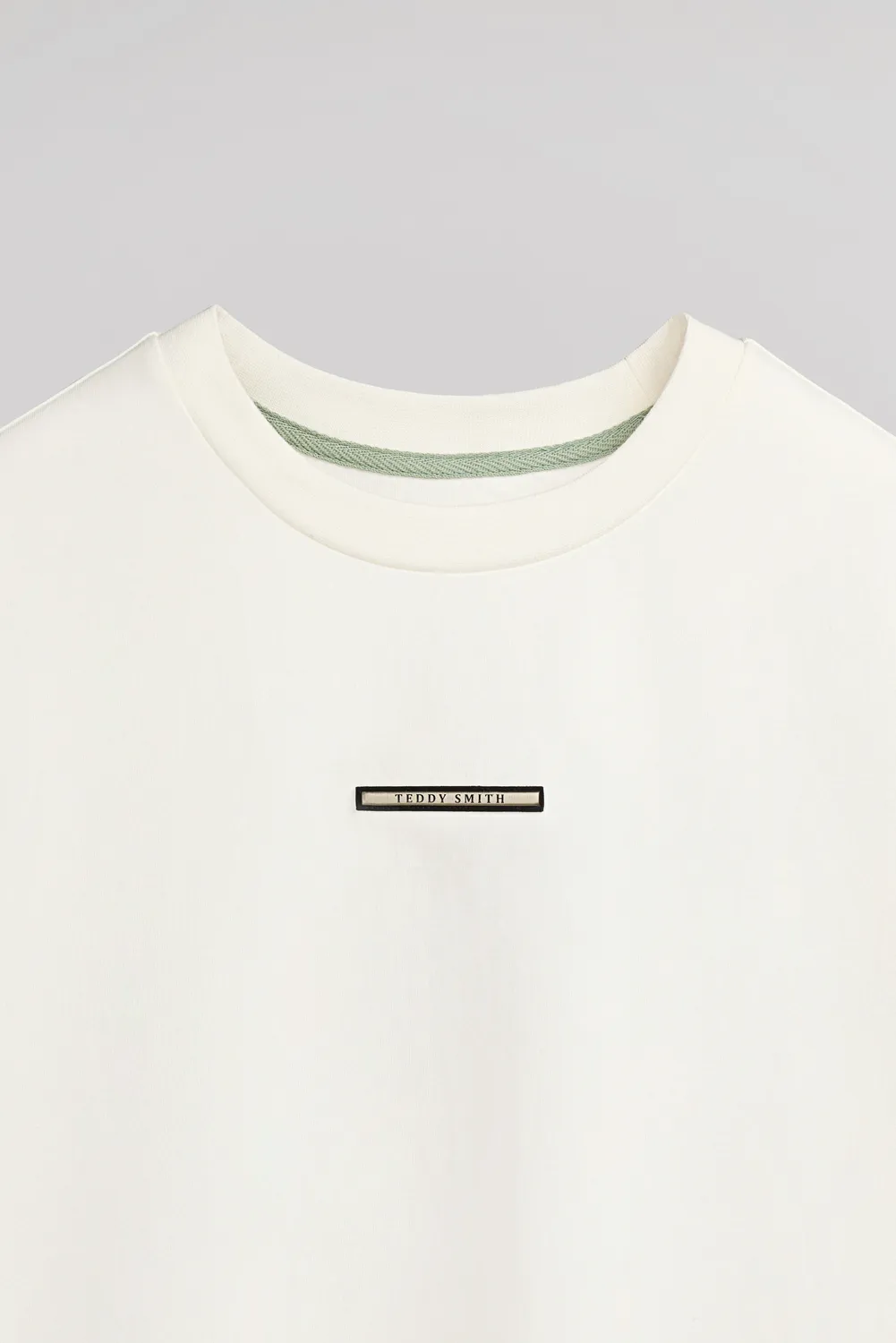 Teddy Smith T-Olivio MC t-shirt uomo bianca vestibilità ampia