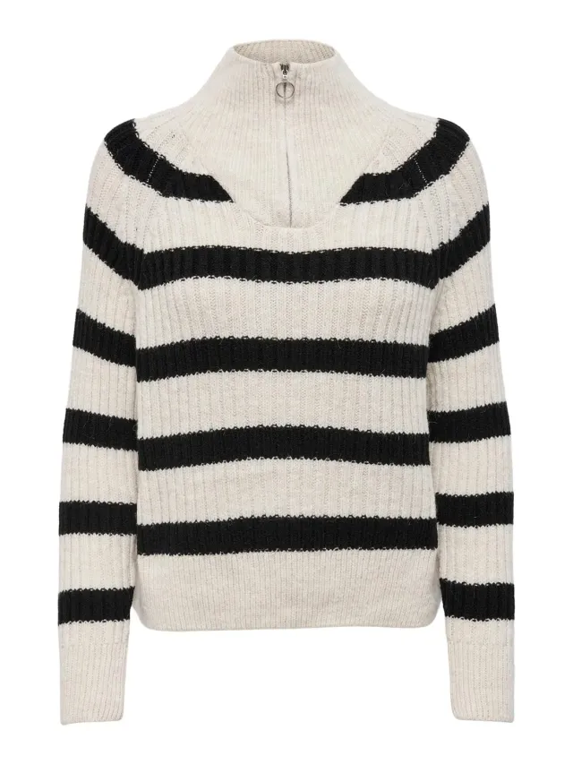 ONLY Onlleise Pullover Donna XL Rigato Cotone