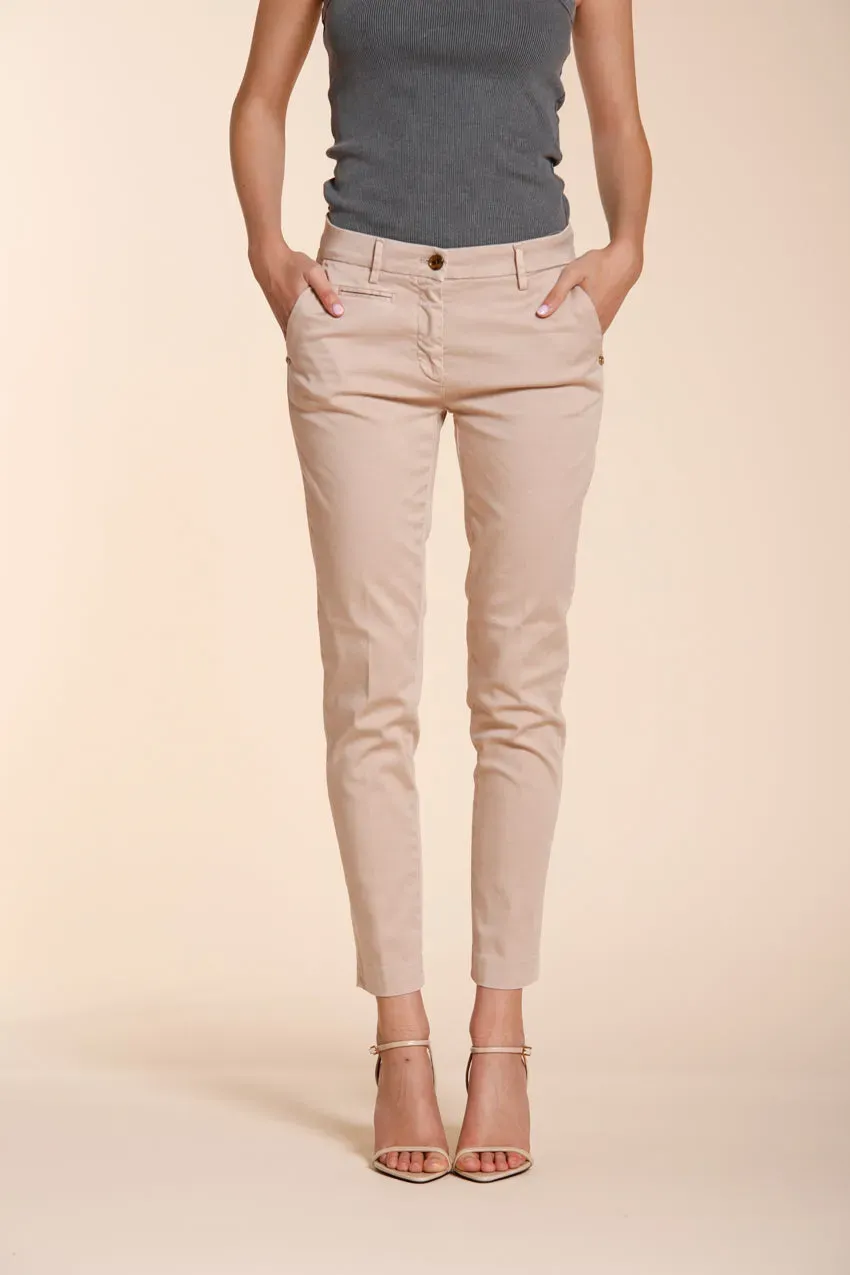 Mason's New York Slim Pantaloni Chino Rosa Raso Stretch