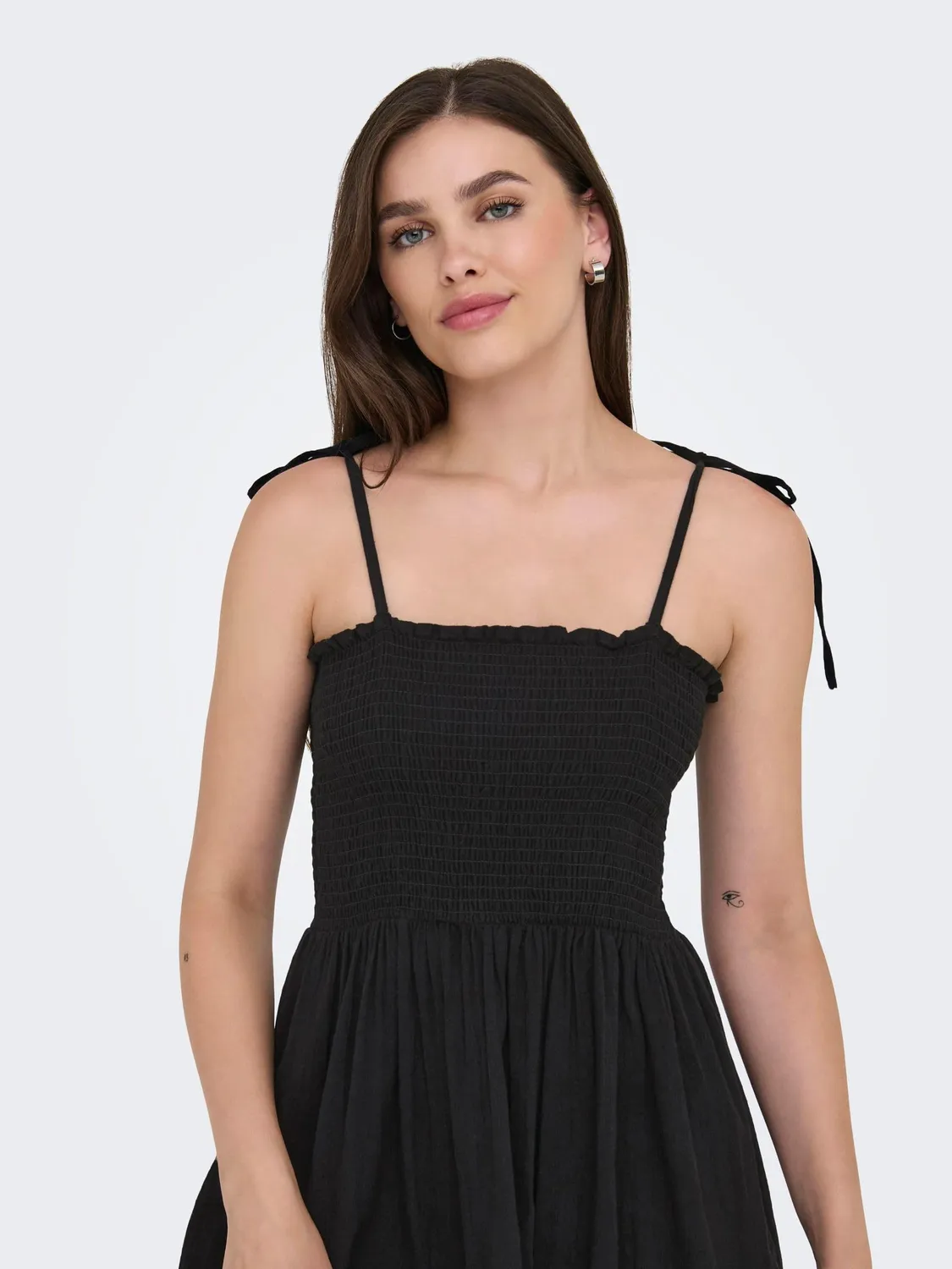 ONLY Onltizana Strap Smock Short Dress vestito XL nero