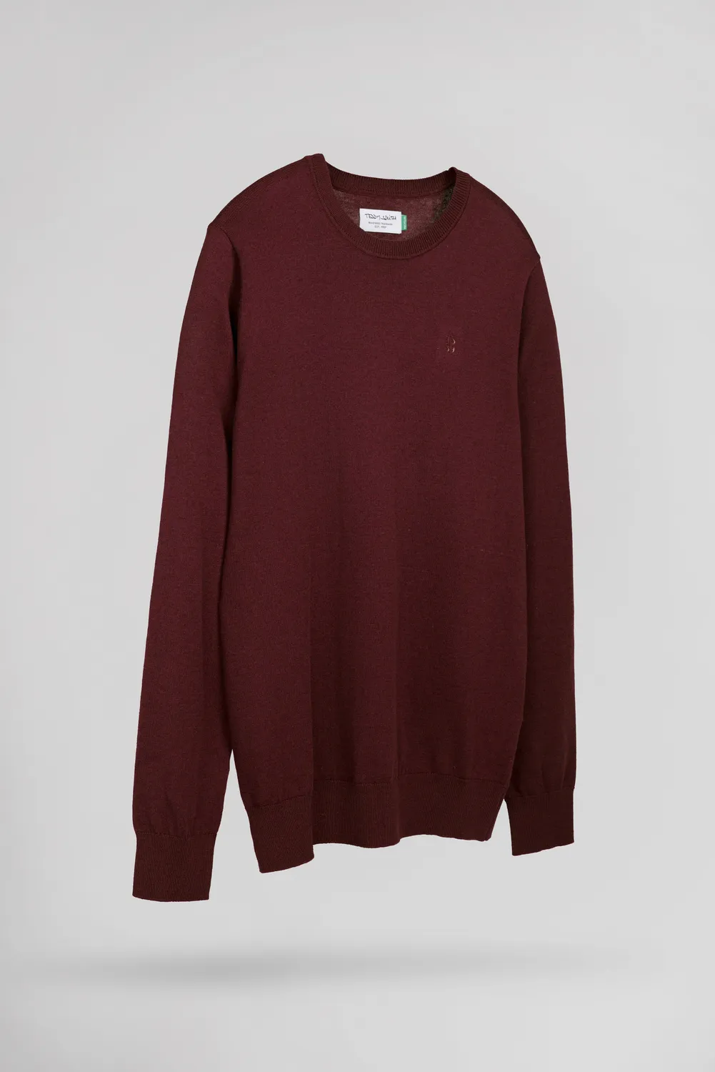 Teddy Smith Martino maglione uomo bordeaux slim