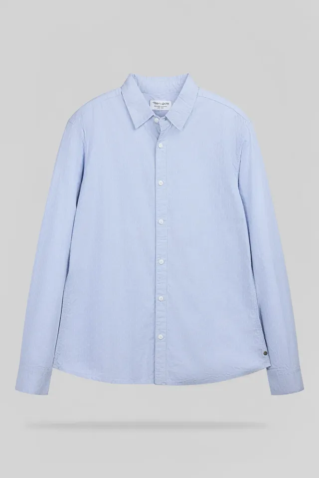 Teddy Smith C-Dobby ML Camicia Uomo Pastel Blue Cotone