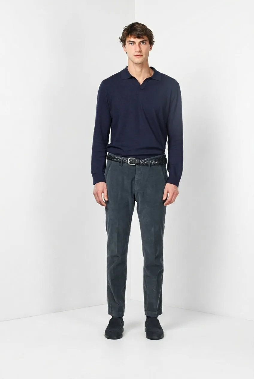 Mason's Torino chino uomo grigio scuro slim velluto