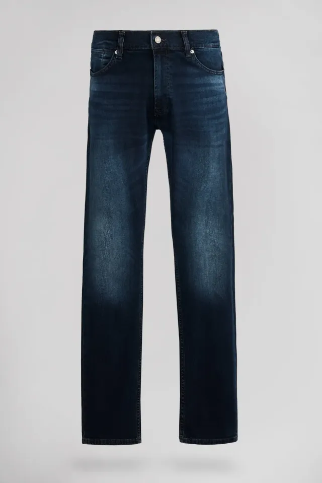 Teddy Smith Reg L34 jeans uomo blu scuro cotone