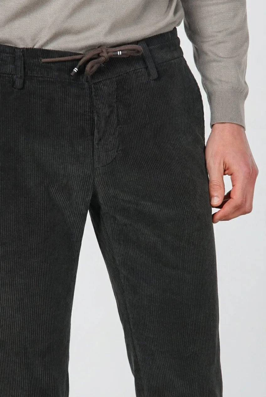 Mason's Milano Jogger chino uomo marrone velluto extra slim