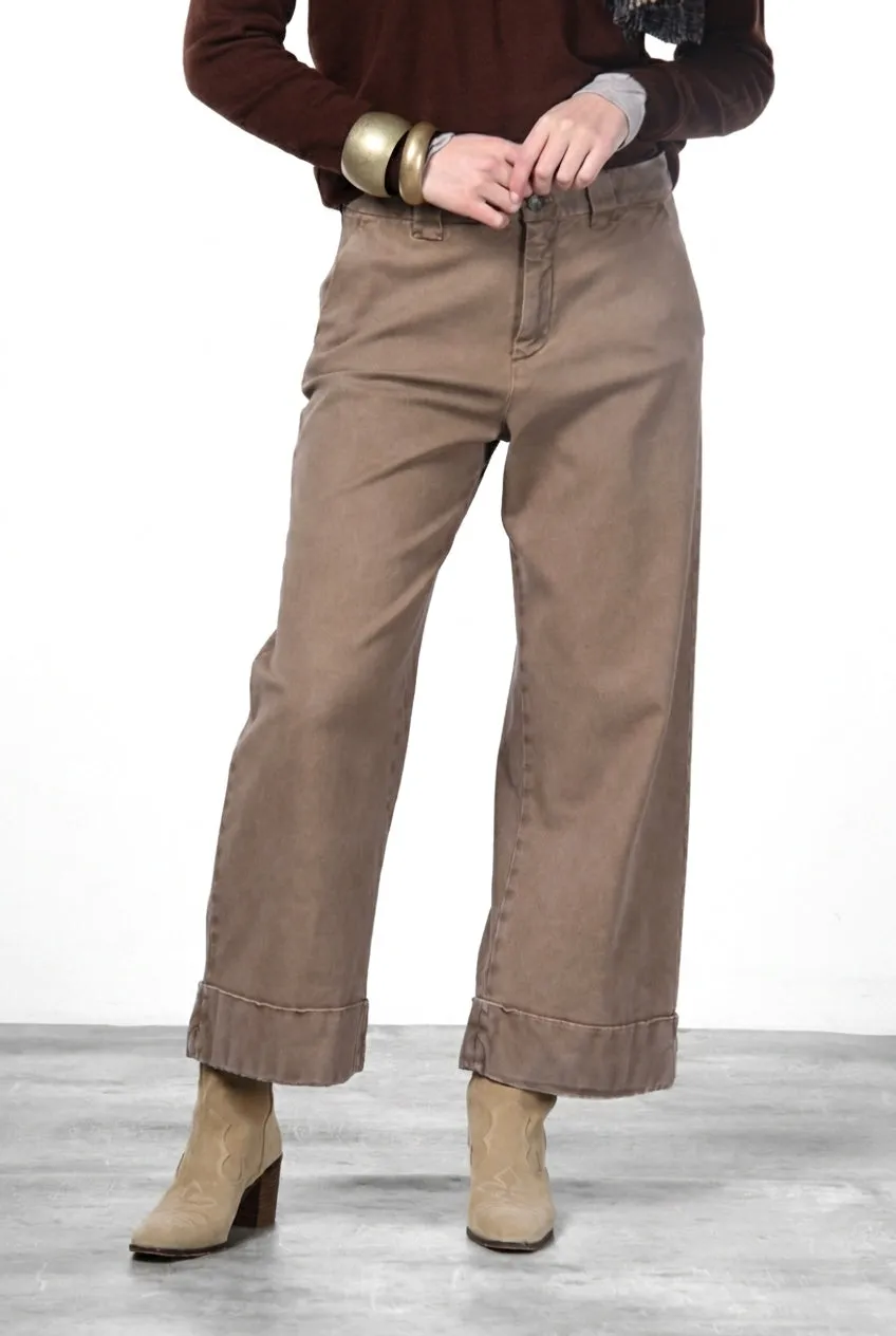 Mason's New York Studio Crop chino donna beige scuro straight fit