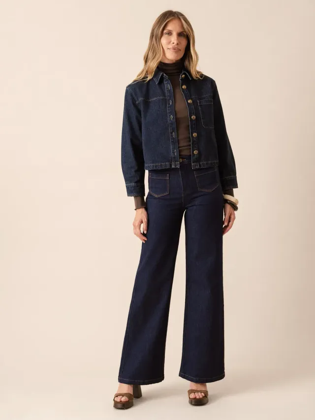 Oraije Gaspard jeans wide blu grezzo