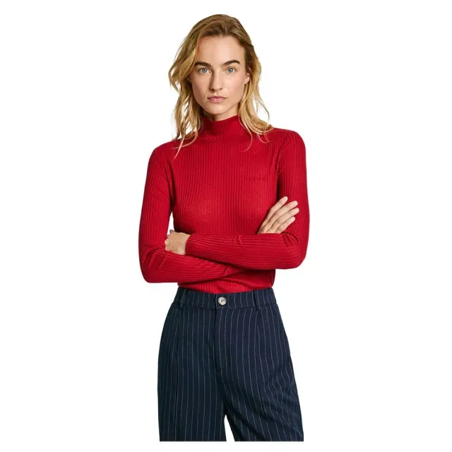 Pepe Jeans Flory T-Shirt Donna Collo Alto Bianca