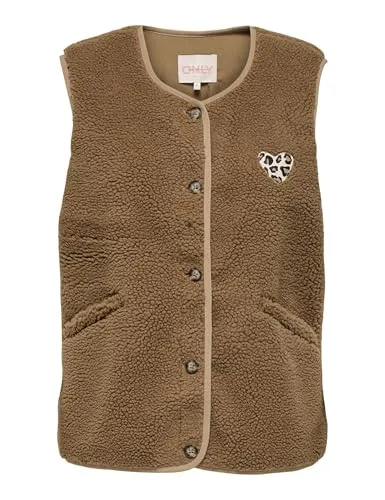 ONLY Onlbaby Life Gilet Teddy L pelo sintetico
