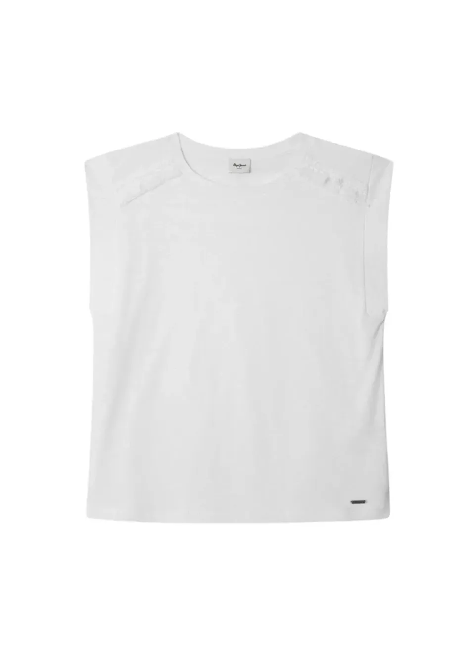 Pepe Jeans Gelu T-Shirt bambina 10 anni senza maniche pizzo