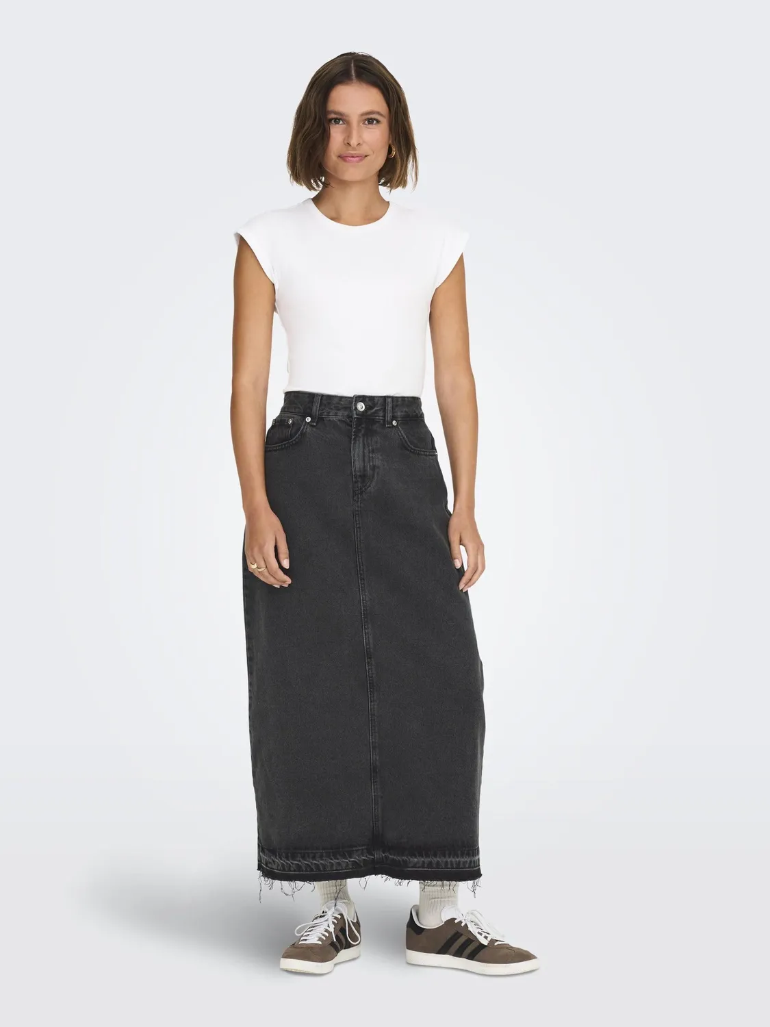 ONLY Onlnelia gonna jeans S nero delavé lunga