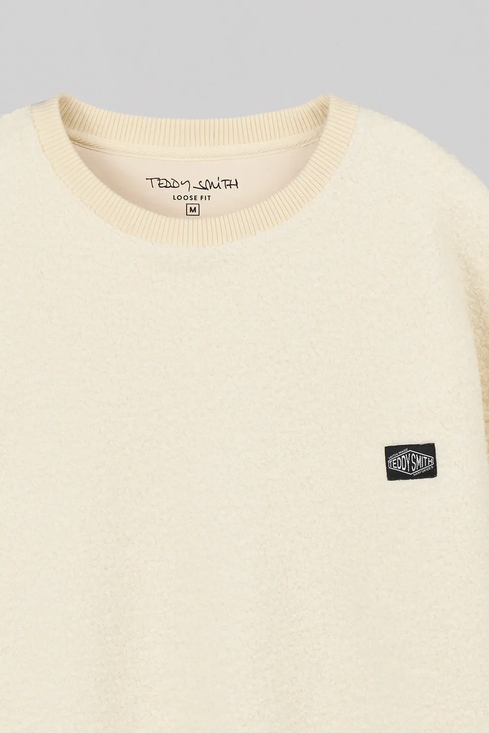 Teddy Smith S-Cliever RC felpa cream sherpa oversize
