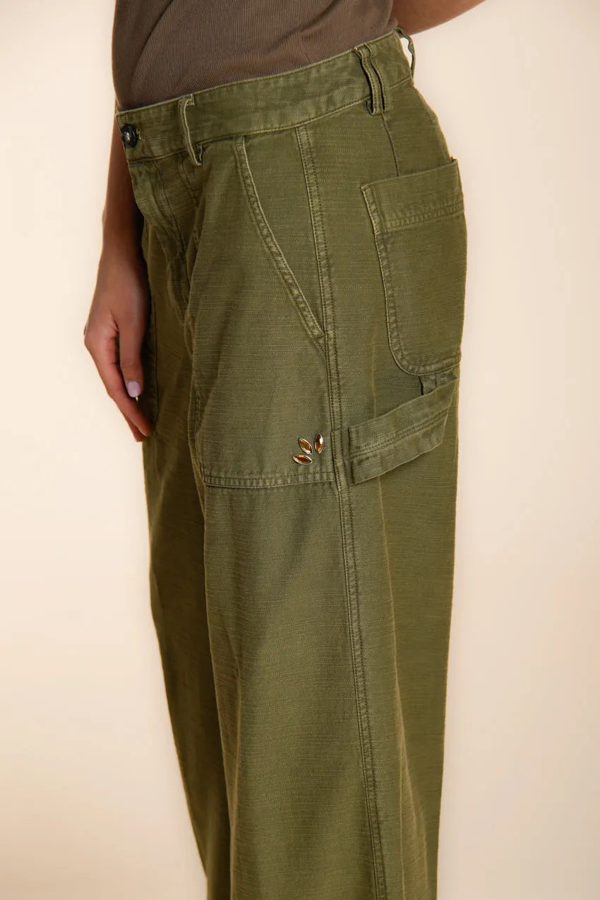 Mason's Dallas Wide cargo donna salvia cotone