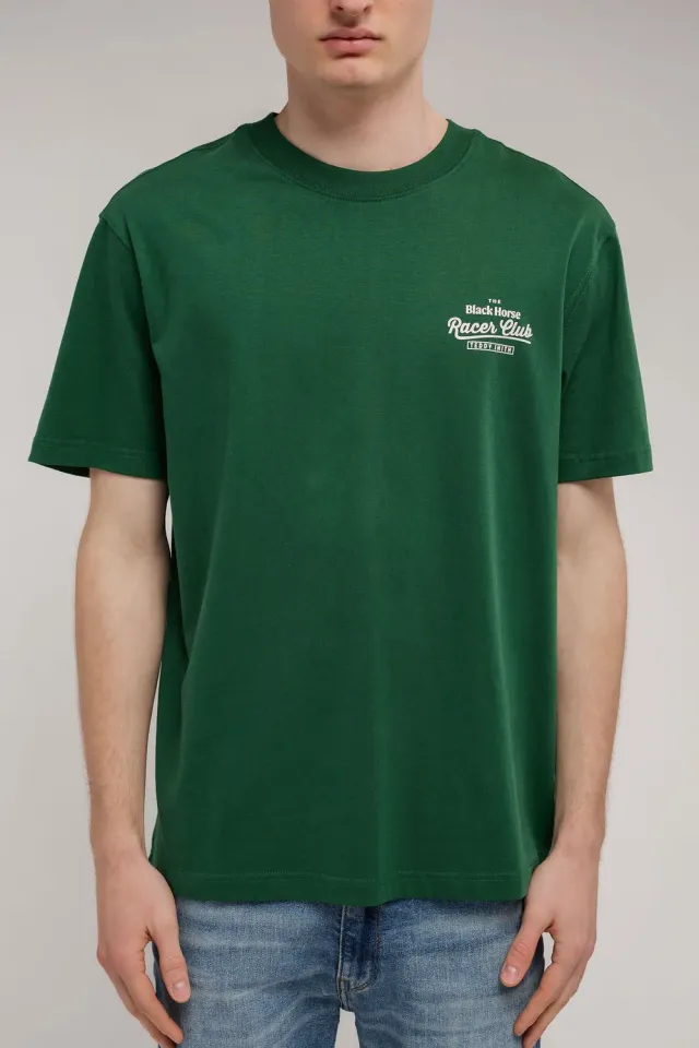 Teddy Smith T-Racer MC t-shirt verde manica corta ampia