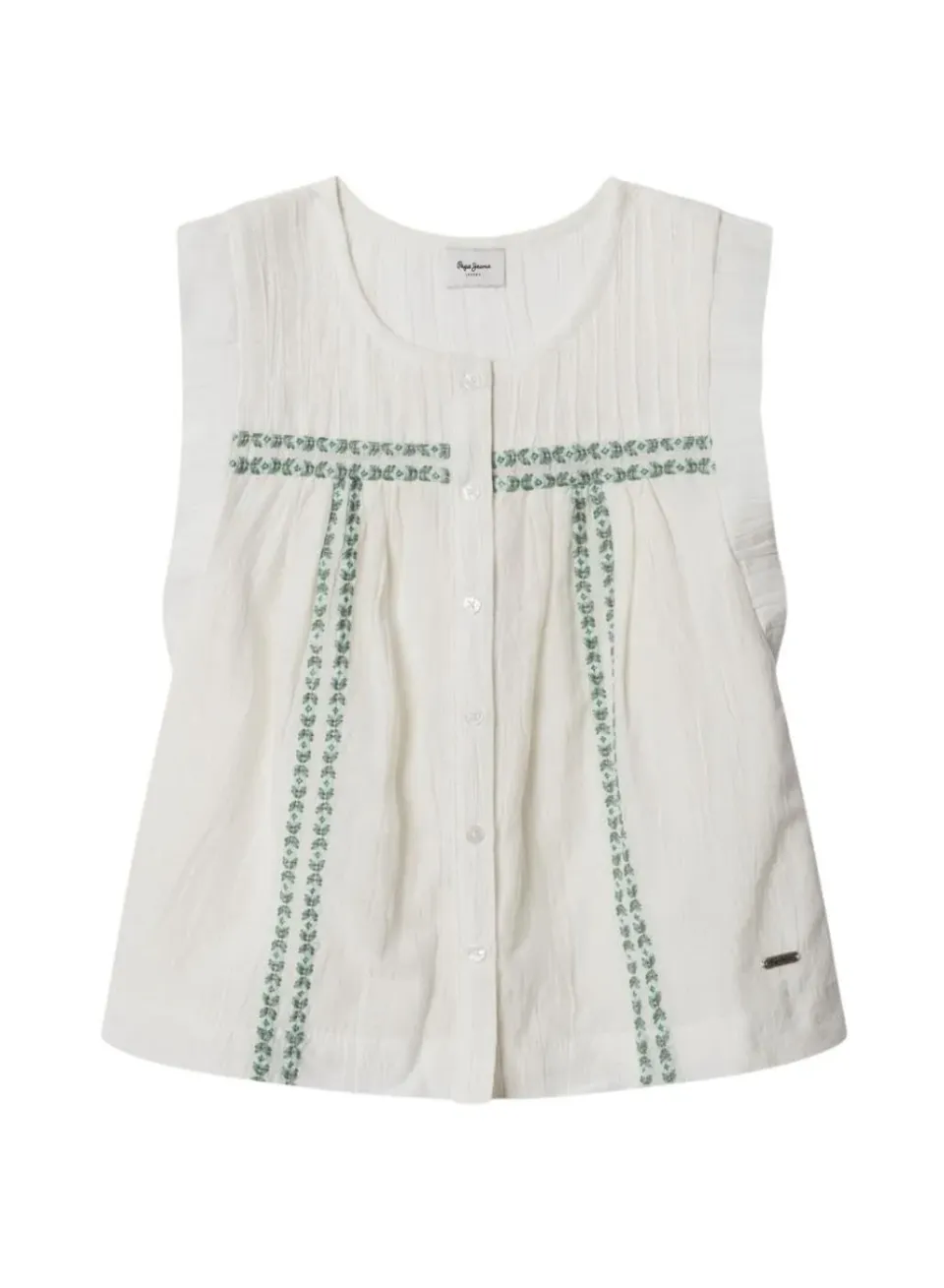 Pepe Jeans Hetty Blusa Bambina 10 Anni Bianco Ricamata